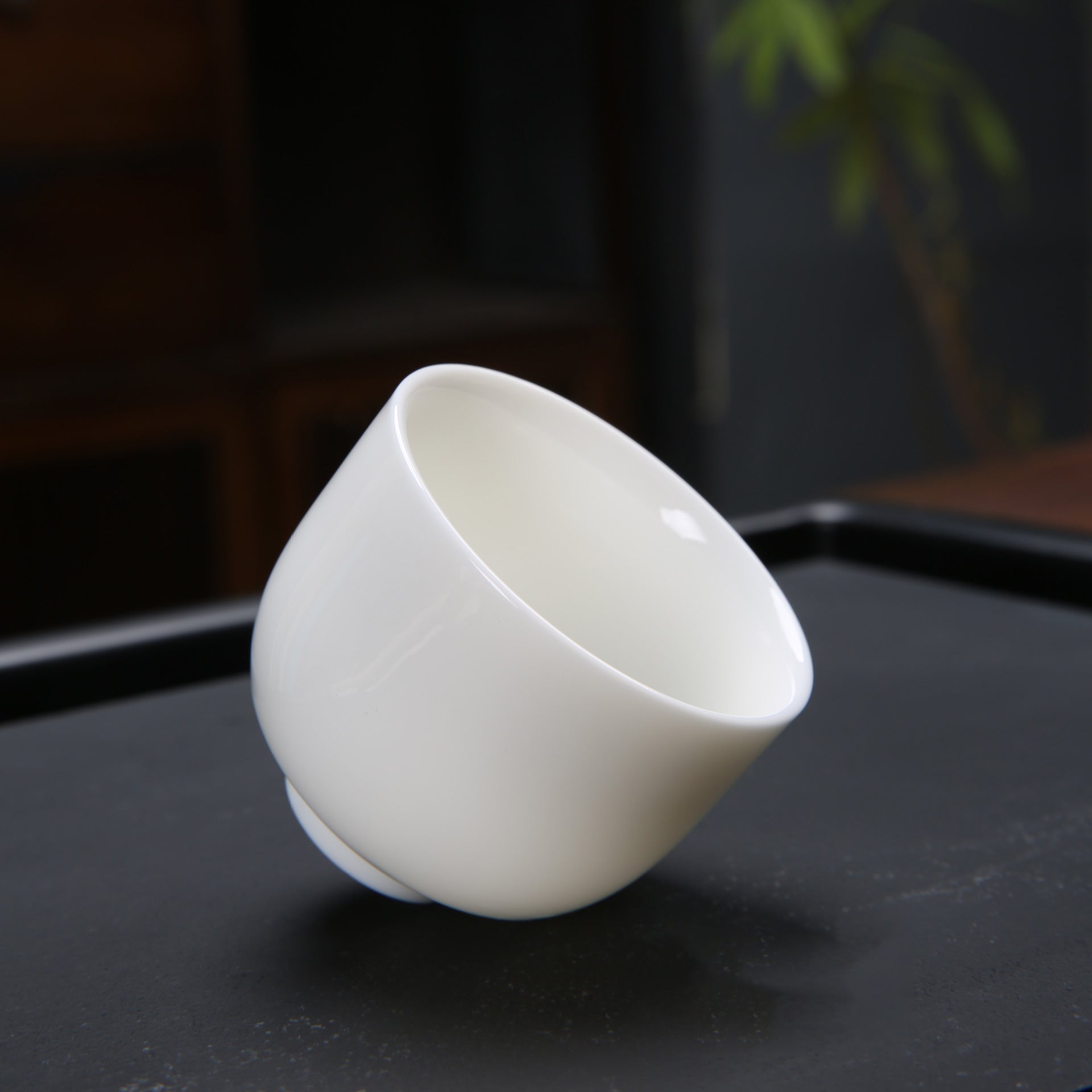 Dehua White Porcelain "Sheep Fat Jade" Gongfu Tea Cup - Master's Tasting Cup, Thin-Walled & Silky Smooth, Elegant Choice for Home Tea Ceremonies