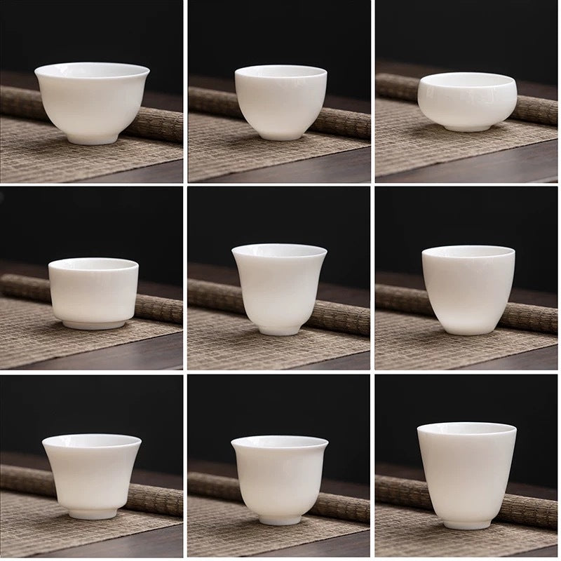 Dehua White Porcelain "Sheep Fat Jade" Gongfu Tea Cup - Master's Tasting Cup, Thin-Walled & Silky Smooth, Elegant Choice for Home Tea Ceremonies